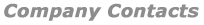 Company Contacts